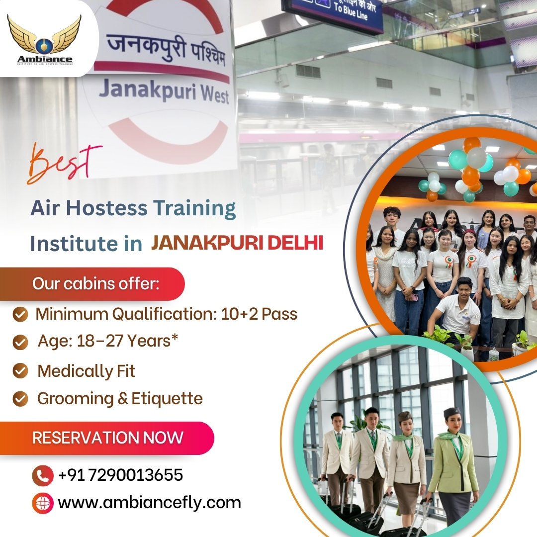 Best Air Hostess Training Institute in Janakpuri Delhi